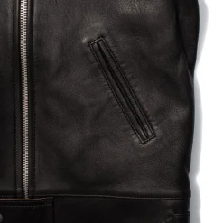 Addict Clothes Japan Addict AD-01 Sheepskin Leather Jacket Black