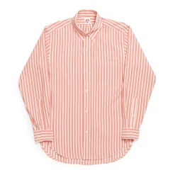 Allevol Button Down Shirt Red & White Stripe