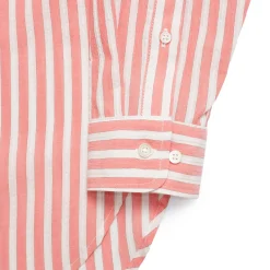 Allevol Button Down Shirt Red & White Stripe