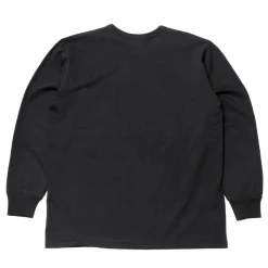 Allevol Heavy Duty Crew Neck Square Pocket L/S T-shirt Black