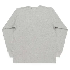 Allevol Heavy Duty Crew Neck Square Pocket L/S T-shirt Grey