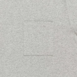 Allevol Heavy Duty Crew Neck Square Pocket L/S T-shirt Grey