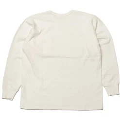 Allevol Heavy Duty Crew Neck Square Pocket L/S T-shirt White