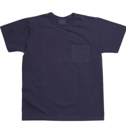 Allevol Heavy Duty Crew Neck Square Pocket T-shirt Navy