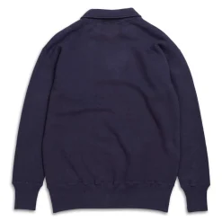 Allevol Loopwheel Quarter Zip Sweatshirt Navy