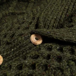 Allevol x Inverallan 6A Long Shawl Collar Mohair Tweed Oak