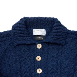 Allevol X Inverallan Cable Knit Cardigan 3A Indigo