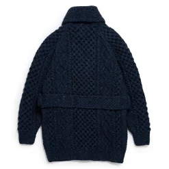 Allevol x Inverallan Shawl Collar Cardigan 6A Long Blueberry