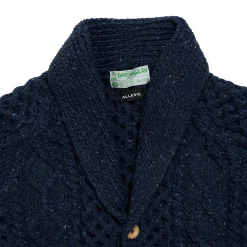 Allevol x Inverallan Shawl Collar Cardigan 6A Long Blueberry