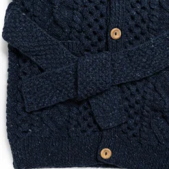 Allevol x Inverallan Shawl Collar Cardigan 6A Long Blueberry