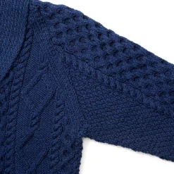 Allevol x Inverallan Shawl Collar Cardigan 6A Indigo Cotton