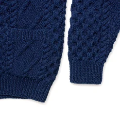 Allevol x Inverallan Shawl Collar Cardigan 6A Indigo Cotton