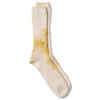 Anonymous Ism Uneven Dye Crew Sock Gold
