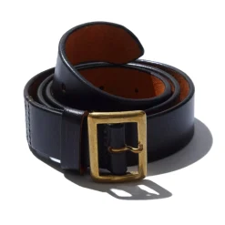 Belafonte Ragtime Clothing Belafonte Ragtime Leather Garrison Belt (30mm) Black x Brass