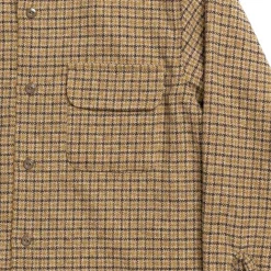 Big Yank Roger Shirt Plaid Cotton Tweed Brown