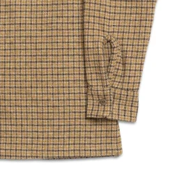 Big Yank Roger Shirt Plaid Cotton Tweed Brown