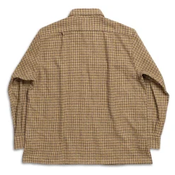 Big Yank Roger Shirt Plaid Cotton Tweed Brown