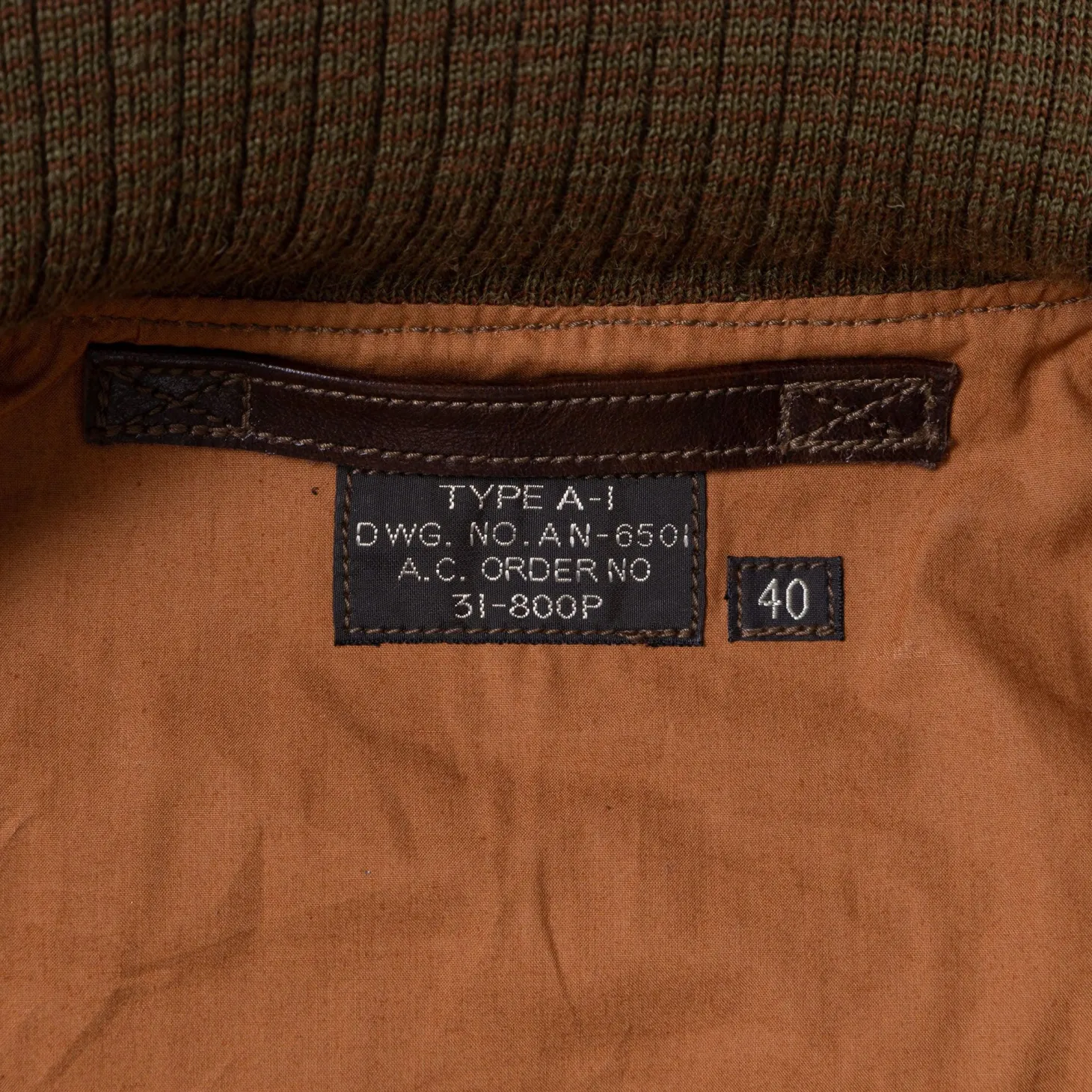 Buzz Rickson's A-1 No. 31-800P Seal Brown