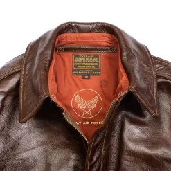 Buzz Rickson's Type A-2 Rough Wear 23380 No Stencil Leather Jacket Seal Brown