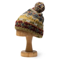 Chamula Double Cuff Cap Fair Isle #3 Dark Alfalfa