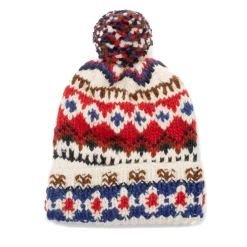 Chamula Double Cuff Cap Fair Isle #3 Ivory #3