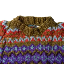 Chamula Fair Isle #8 Pullover Dark Alfalfa