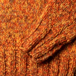 Chamula Mix Heather Turtleneck Pullover Dark Orange Mix