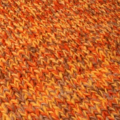 Chamula Mix Heather Turtleneck Pullover Dark Orange Mix