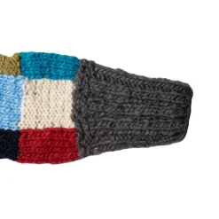 Chamula Sampler Squares Pullover Sweater Grey