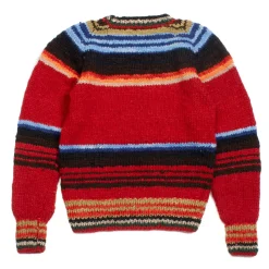 Chamula Serape Pullover Sweater Red