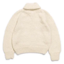 Chamula Shawl Collar Loop Button Cardigan Ivory