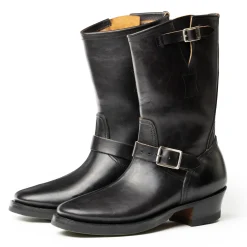 Clinch by Brass Tokyo Clinch Engineer Boots CN Soft-toe Last OD Black Horsebutt