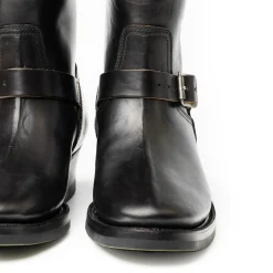 Clinch by Brass Tokyo Clinch Engineer Boots CN Wide Last OD Black Horsebutt
