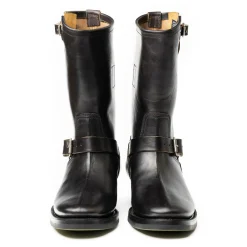 Clinch by Brass Tokyo Clinch Engineer Boots CN Wide Last OD Black Horsebutt