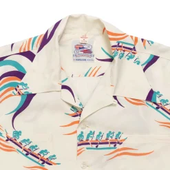 Duke Kahanamoku Special Edition 'Hawaiian Paddle' Hawaiian Shirt Ivory