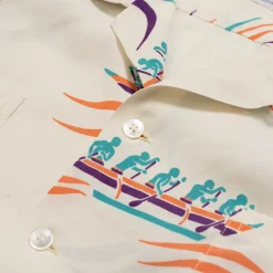 Duke Kahanamoku Special Edition 'Hawaiian Paddle' Hawaiian Shirt Ivory