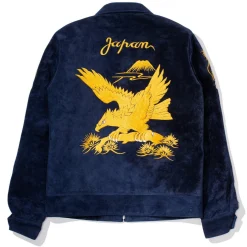 Fine Creek Leather Norfolk Suede Suka Jacket Navy