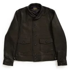 Fine Creek Leather s 'Joseph' Deerskin Leather Jacket Black