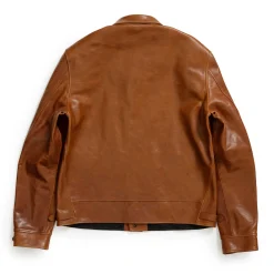 Fine Creek Leather s 'Joseph' Horsehide Leather Jacket Brown