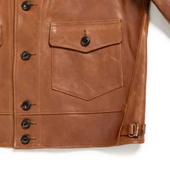 Fine Creek Leather s 'Joseph' Horsehide Leather Jacket Brown
