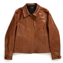 Fine Creek Leather s 'Top Field' Horsehide Leather Jacket Brown