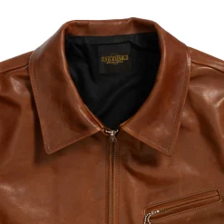 Fine Creek Leather s 'Top Field' Horsehide Leather Jacket Brown