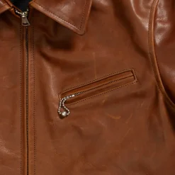 Fine Creek Leather s 'Top Field' Horsehide Leather Jacket Brown