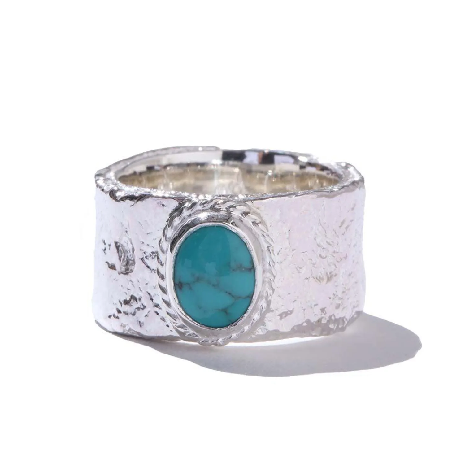 First Arrow's Barerock Ring w/Turquoise (L) (R-040)