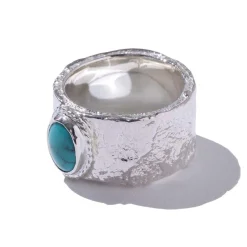 First Arrow's Barerock Ring w/Turquoise (L) (R-040)