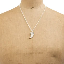 First Arrow's Silver Bear Claw Pendant M P-034