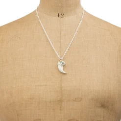 First Arrow's Silver Bear Claw Pendant M P-034