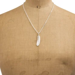 First Arrow's Silver Feather Pendant M P-519