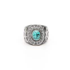 First Arrow's VFSW Stamp Ring w/ Turquoise (R-132)