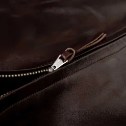 Fountain Head Leathers Alpha Horsehide Leather Jacket Brown